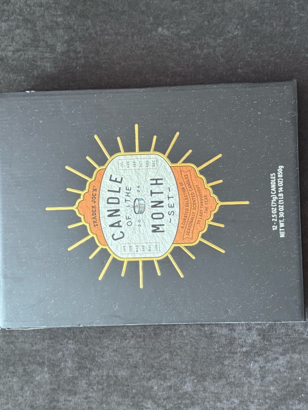 Trader Joe's Candle of the Month Set